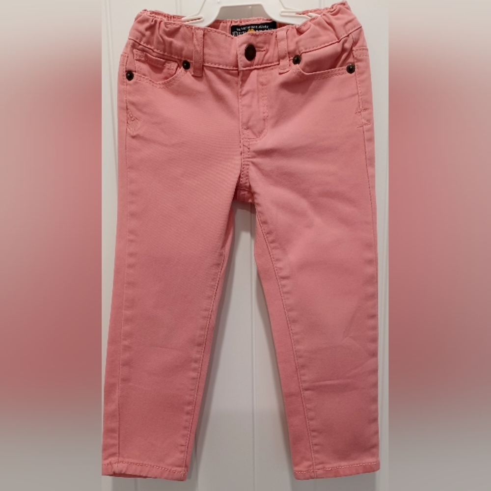 Lucky Brand Pink Toddler Zoe Jeggings Jeans Sz 3T Adjustable Waist #BA07